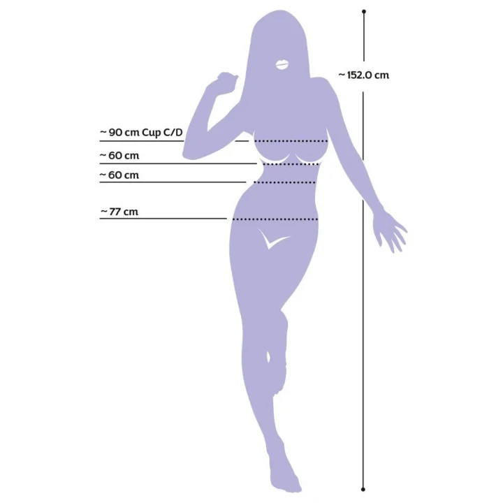 Lalka erotyczna, You2Toys Layla, 152 cm, PVC, duże biusty, 3 otwory rozkoszy