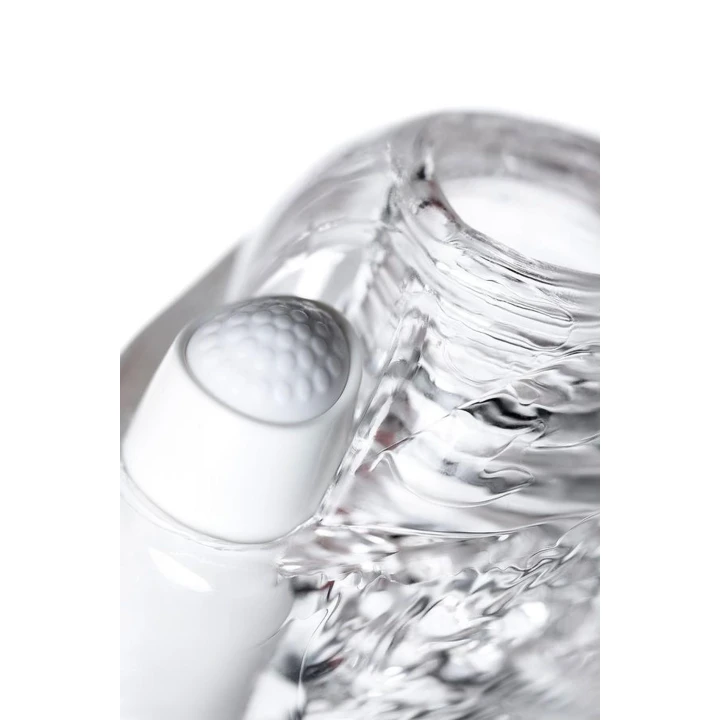 Masażer Lingam Khani, TPE, Wibracyjny, Transparentny, 9 cm