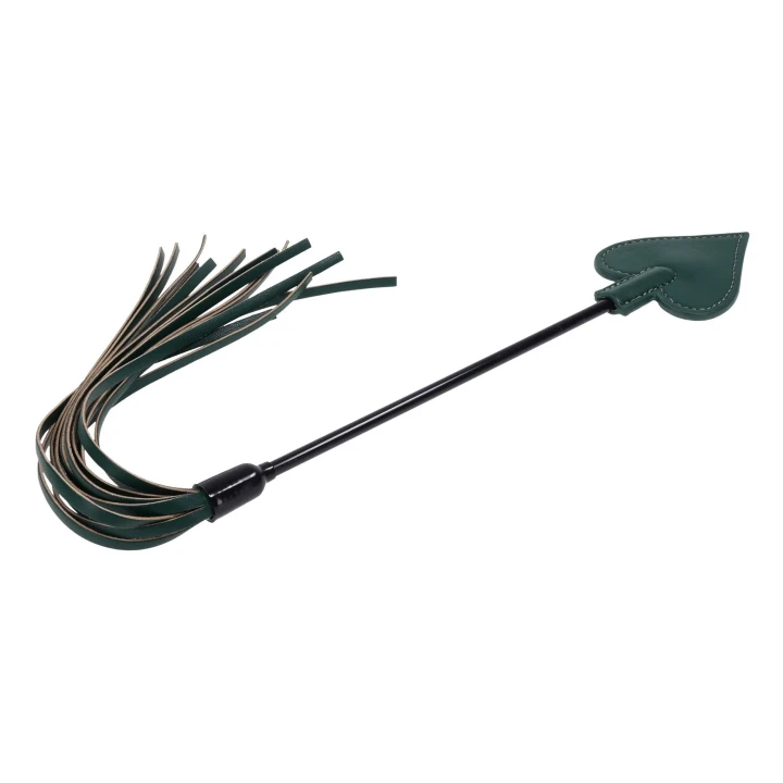 Packa do impact play Indica Dual Impact — sztywna końcówka + paski eko-skóry, zielono-złota