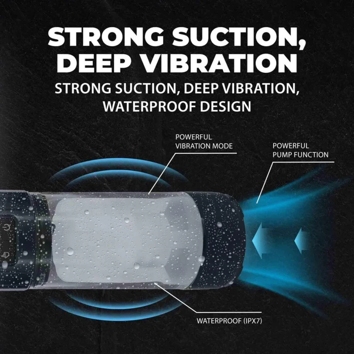 Masturbator automatyczny UltraLift - wodoodporny, ciśnienie regulowane, materiał ABS