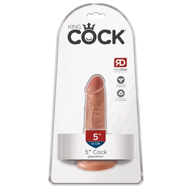 Dildo King Cock 5" - PVC, długość 12,7 cm, średnica 3,8 cm, realistyczny tan