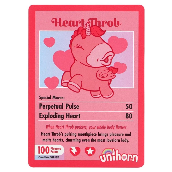 Wibrator do łechtaczki Unihorn Heart Throb, silikonowy, z 10 trybami wibracji, ładowny