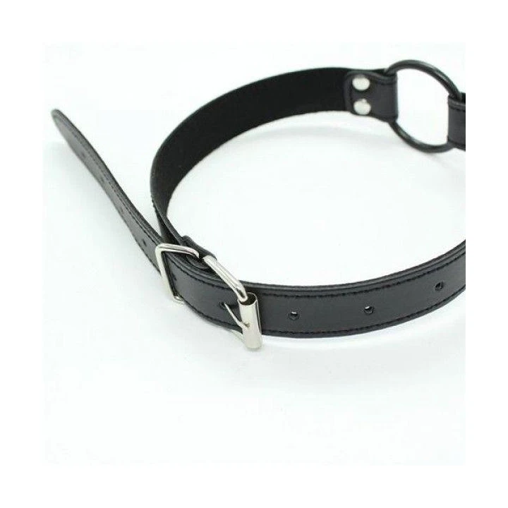 Pasek kneblowy Ring Gag Toyz4Lovers - czarny, z regulacją, fetish art