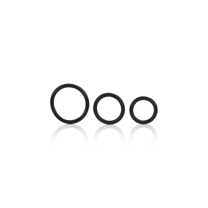 Pierścień erekcyjny - Zestaw 3 sztuk, odporne na wodę, gumowy, w 3 rozmiarach