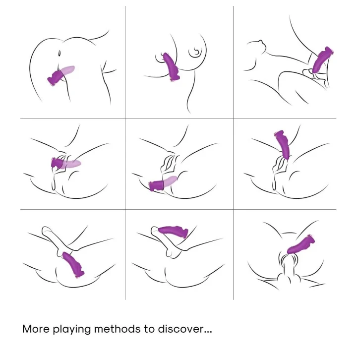 Stymulator punktu G Aurora Purple - 9 trybów wibracji, wodoodporny, silikonowy