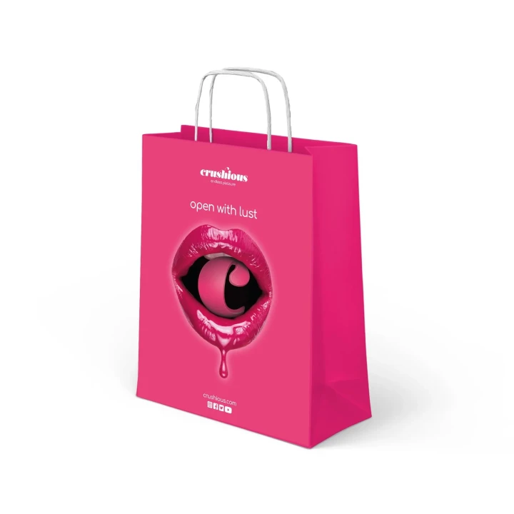 Torba papierowa CRUSHIOUS - Mała, Elegancka, 23x18x8 cm, Idealna na Prezent