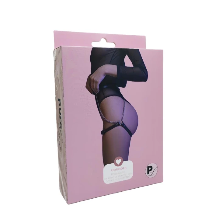 Uprząż erotyczna Pure Lust, minimalistyczny design, delikatny metalowy łańcuszek