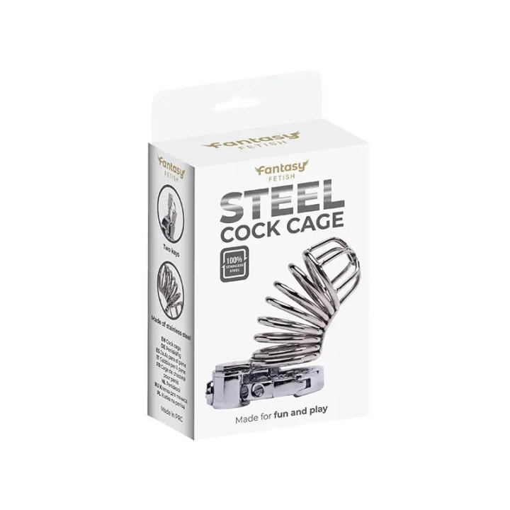 Klatka na penisa Stainless Steel – Advanced Locking, trwała stal nierdzewna, kompaktowa