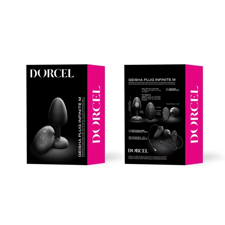 Korek analny DORCEL GEISHA PLUG INFINITE, silikonowy, wodoodporny, z 7 trybami wibracji