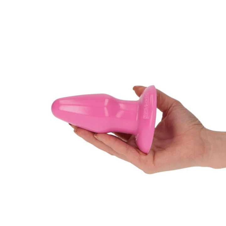 Wtyczka analna Milo Pink, PVC, 4.5 cm, z przyssawką, idealna dla początkujących