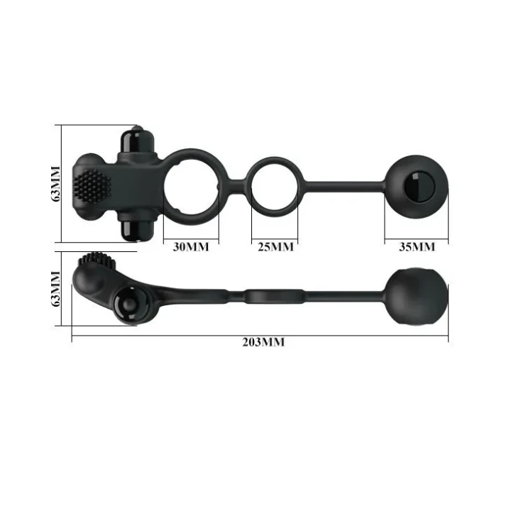 Nakładka na penisa - Pretty Love, Silikon ABS, 10 funkcji wibracji, wodoodporna