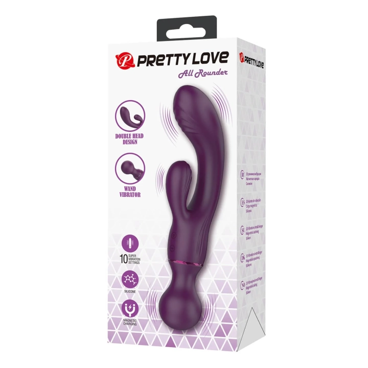 Wibrator króliczek Pretty Love, 20 cm, 10 trybów wibracji, wodoodporny