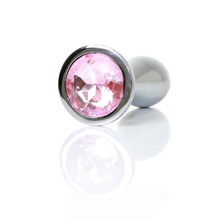 Zatyczka analna Plug-Jewellery Silver PLUG - 9.2 cm, stal nierdzewna, diamentowy akcent