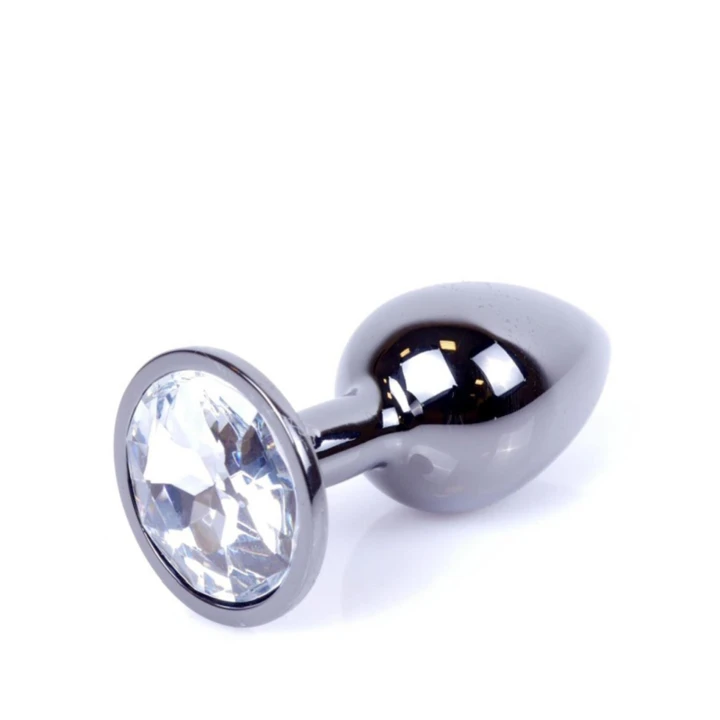 Korek analny Plug-Jewellery, stal nierdzewna, 7 cm, diamentowa podstawa