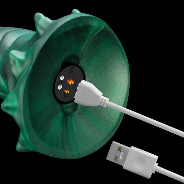 Dildo savage, podwójny pazur, wibrujący, silikon premium, 19cm długości