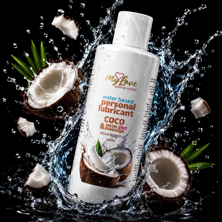 Preparat intymny i do masażu MyLove Aroma Series Kokos, wodny, 2w1, 300 ml