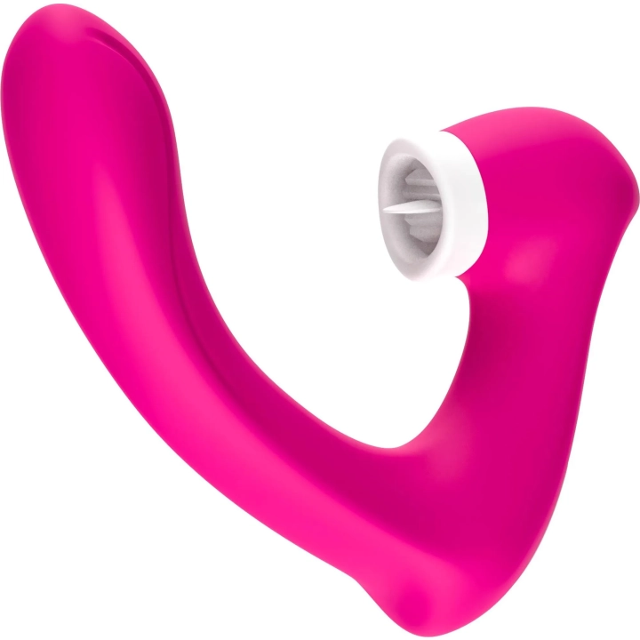 Stymulator łechtaczki, silikonowy, 9 trybów wibracji, wodoodporny, różowy