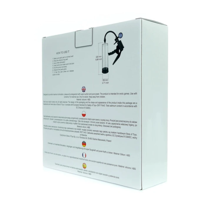 Pompka próżniowa Powerpump PRO 01 - Silikonowa, z manometrem, wydajna