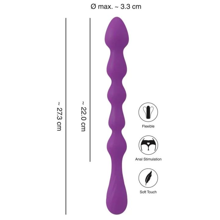 Różdżka analna You2Toys, silikonowa, długość 27,3 cm, ergonomicznym uchwytem
