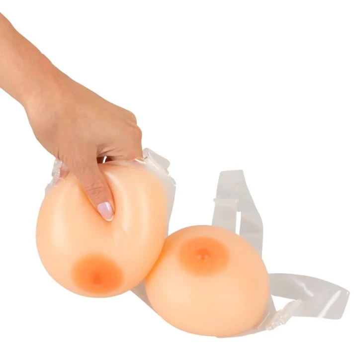 Silicone Breasts Cottelli Collection, realistyczny wygląd, regulowany uchwyt 70-90 cm