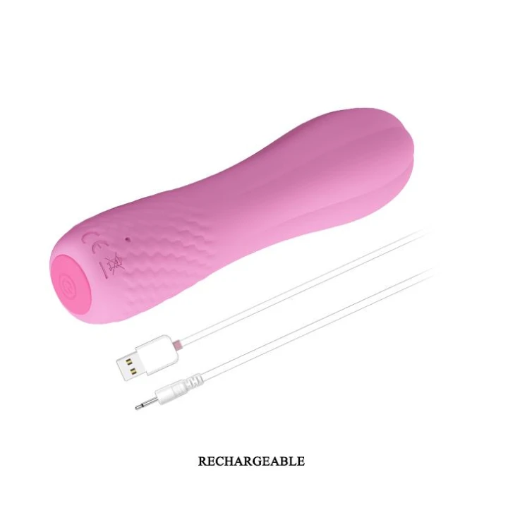 Wibrator mini PRETTY LOVE ALICE, 12 funkcji, ergonomiczny, wodoodporny, różowy