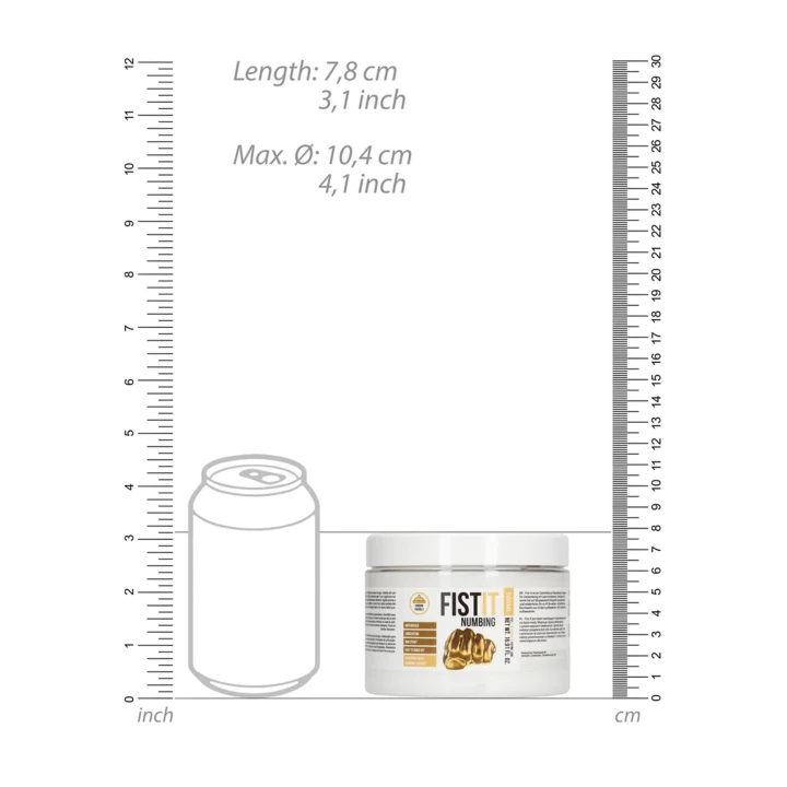 Lubrykant znieczulający Fist It - 500 ml, na bazie wody, dermatologicznie przetestowany