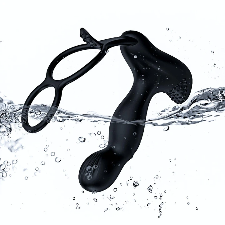 Masażer prostaty, silikonowy, 7 funkcji wibracji, pilot bezprzewodowy, grzanie