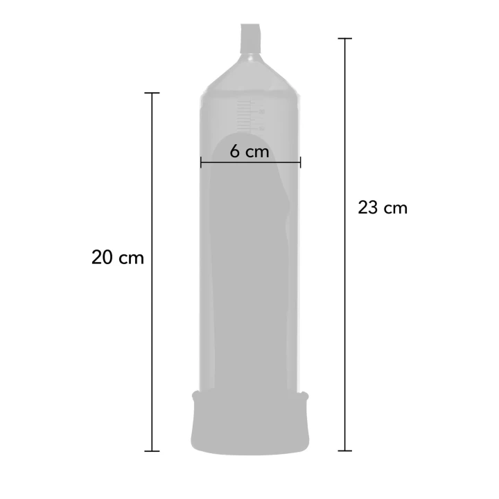 Pompka do penisa FUSION X – 23 cm, poliwęglan, silikon, ręczna z manometrem