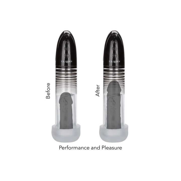 Pompa automatyczna Smart Black - wibracje, zasilanie bateryjne, 20.25 cm długości