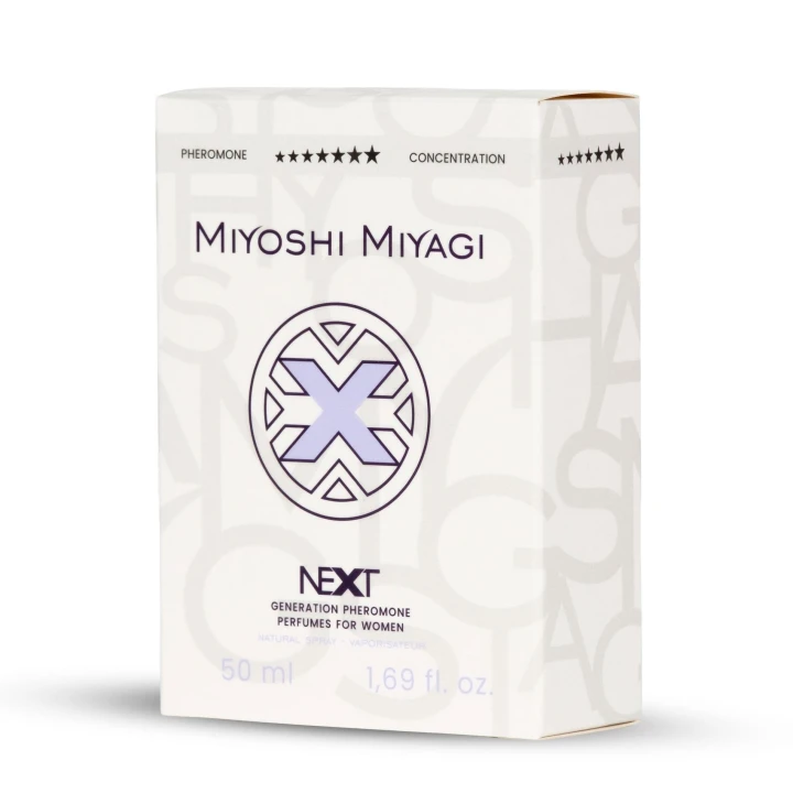 Perfumy damskie Miyoshi Miyagi NEXT z feromonami, 50 ml, zmysłowy zapach