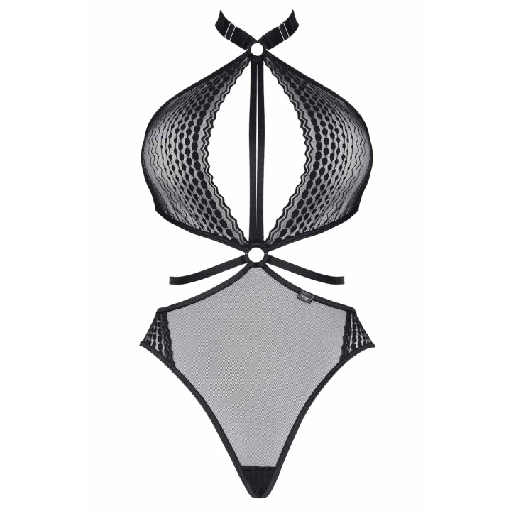 Body DEMONIQ Kolekcja Lady X Reyna XXL - Elastyczna siateczka, geometryczna koronka