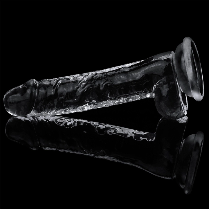 Dildo LOVETOY z TPE, przezroczyste, z przyssawką, 19 cm