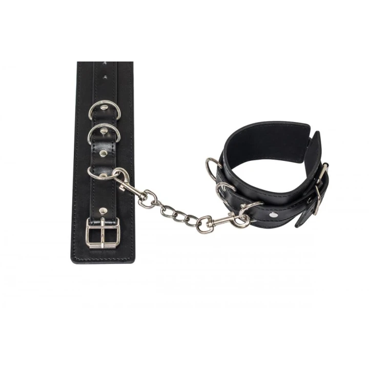 Kajdanki na kostki Lola Games Party Hard, PVC, długość 29 cm, kolor czarny