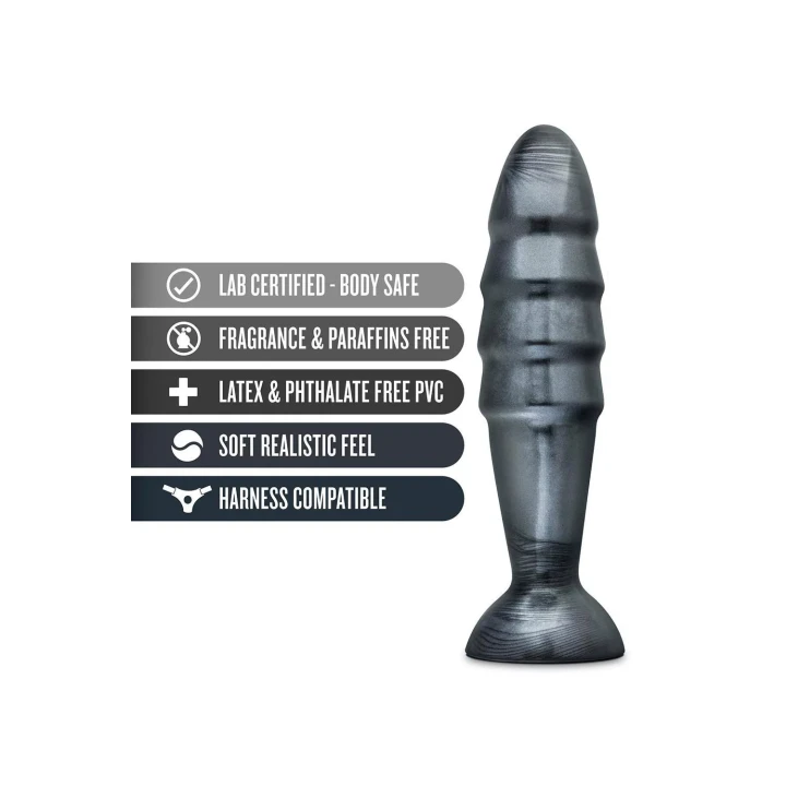 Zatyczka analna JET Destructor, PVC, długość 27,3 cm, średnica 6,6 cm