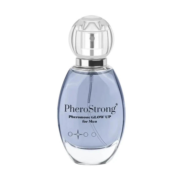Perfumy męskie PheroStrong Glow Up — feromony, 50 ml, świeżo-drzewna kompozycja