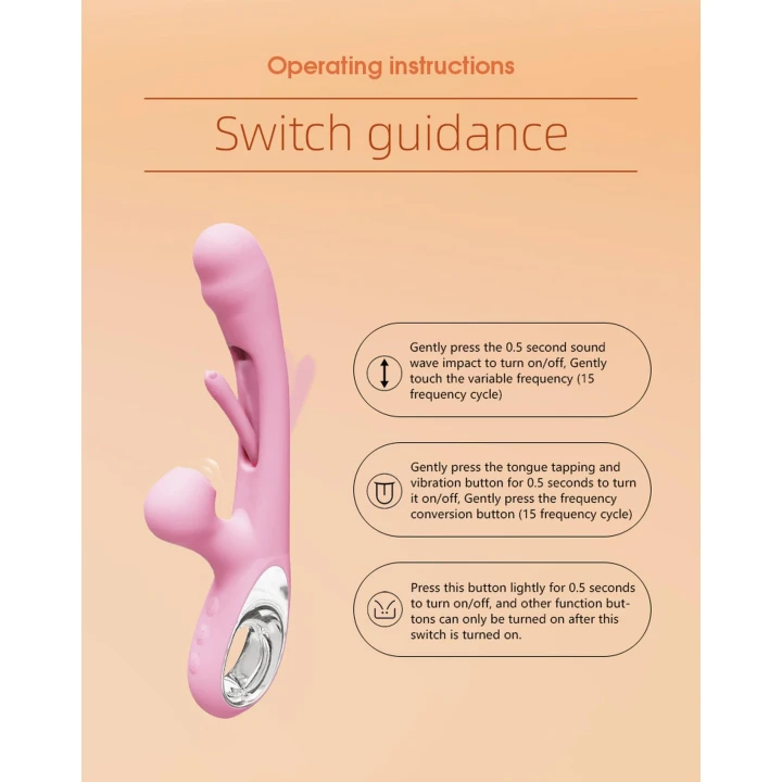 Wibrator Corse, silikonowy, 36 funkcji wibracji i tappingu, ładowanie USB