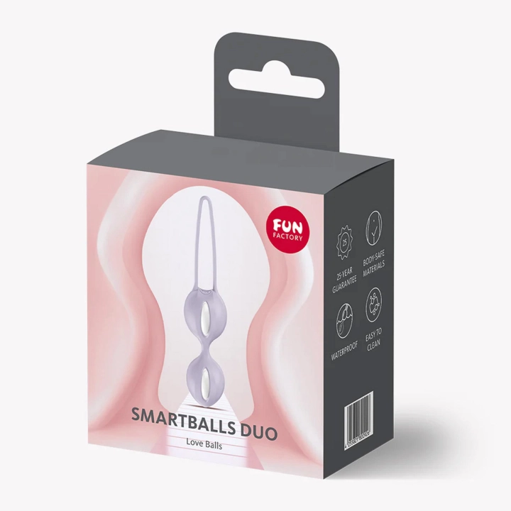 Trenażer mięśni dna miednicy SMARTBALLS DUO – 10 cm, 2 kulki, lawendowy