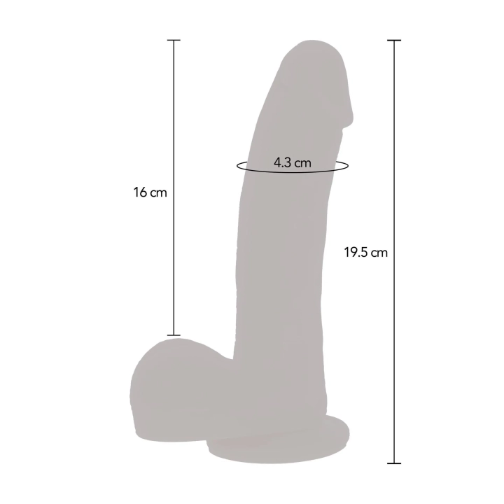 Dildo Magnetyczny TOYJOY, Silikon, 19.5 cm, Ruch Pulsacyjny, Kompatybilny z Pasem