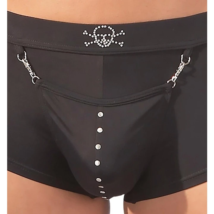 Spodnie męskie pirackie 2XL - Materiał: 80% poliamid, 20% elastan, z kieszenią i karabińczykiem