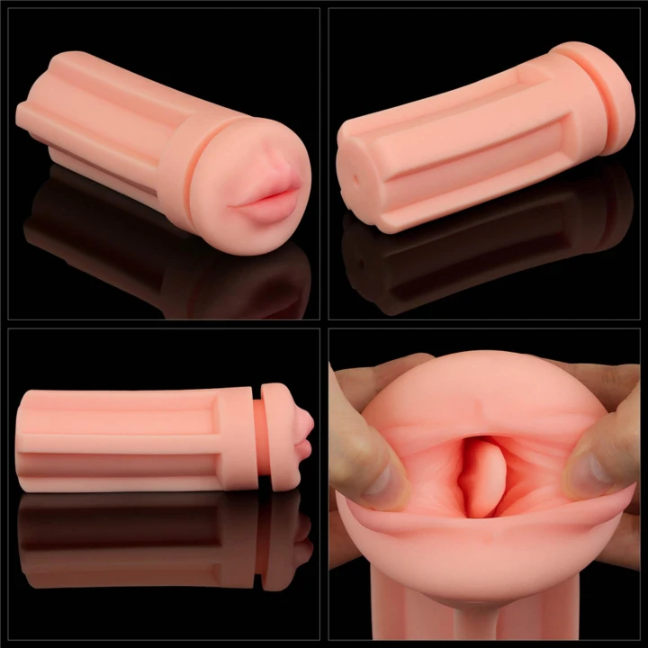 Masturbator TPE Lovetoy, 19.8 cm, z wypustkami, bez ftalanów i lateksu