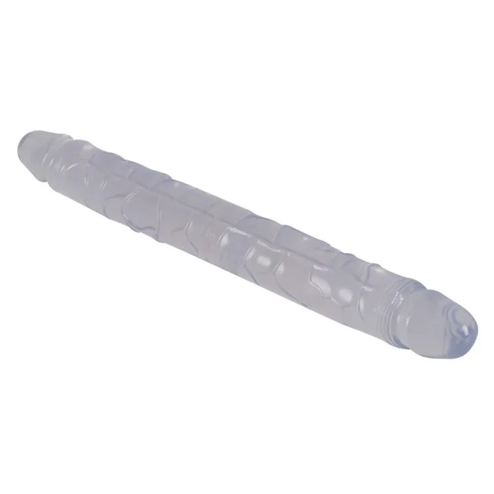 Dildo Crystal Duo – PVC, długość 34 cm, średnica 3,5-4 cm, do stymulacji podwójnej