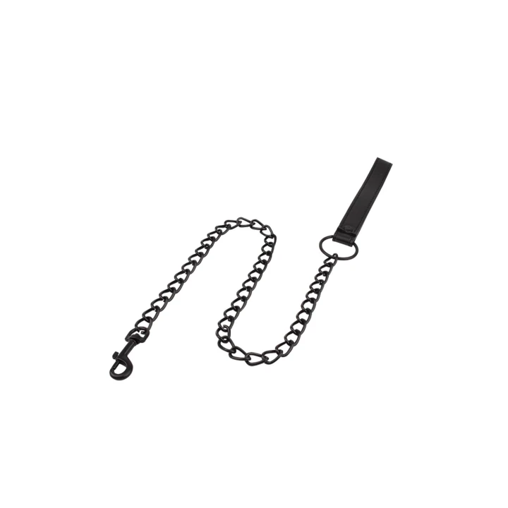 Smycz BDSM Fetish Connector, PU i metal, 79,5cm długości, wytrzymała konstrukcja