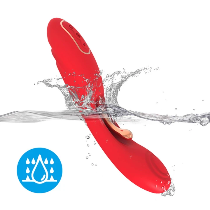 Wibrator do punktu G Fishhook Red, silikonowy, wodoodporny, 9 trybów wibracji