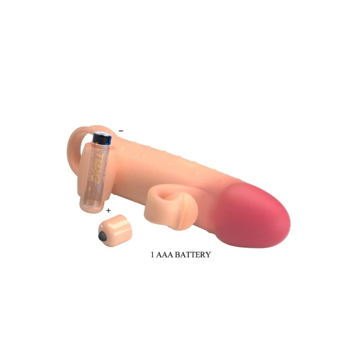 Nakładka wibracyjna - ROMANCE, TPE, 20 cm długości, ergonomiczny kształt