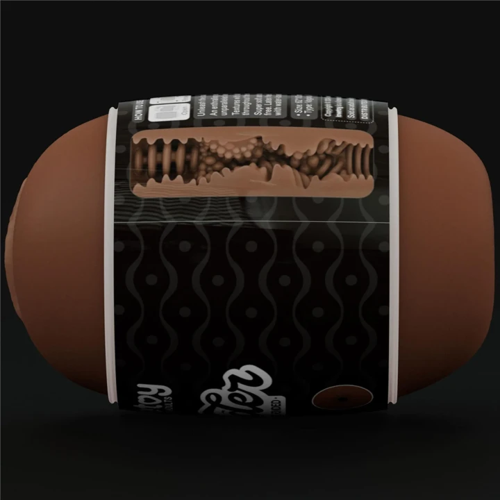 Masturbator dwustronny TPE, 62 mm x 103 mm, realistyczna pochwa i anus