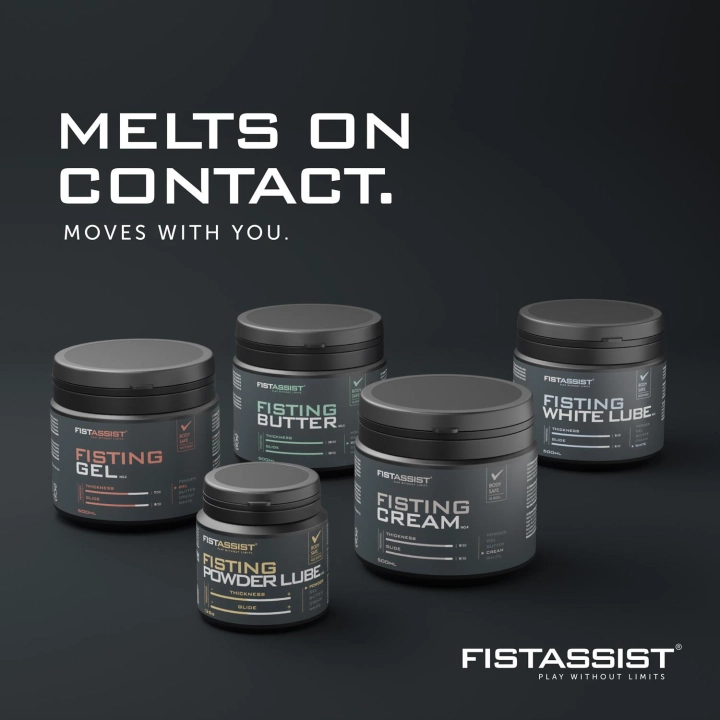 Masło do fistingu Fist Assist — 500 ml, olejowa formuła, intensywny poślizg