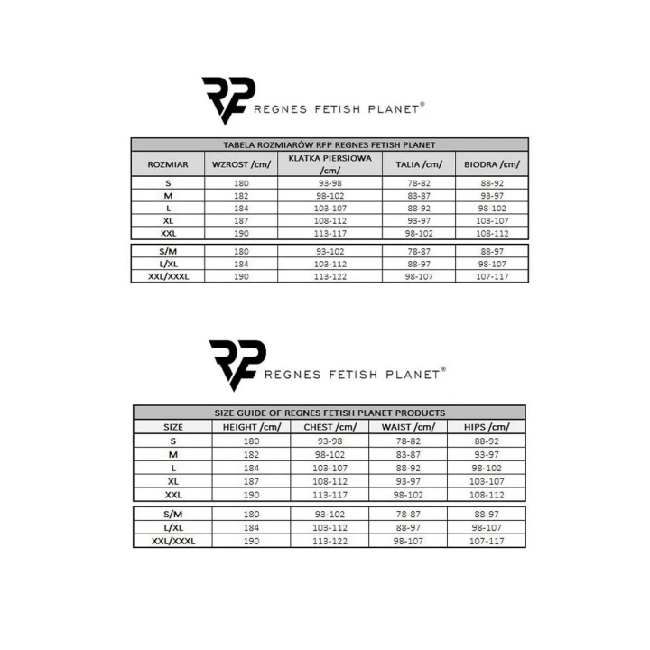 Pas do pończoch REGNES FETISH PLANET - czarny, elastyczny wetlook, regulacja 2-stopniowa