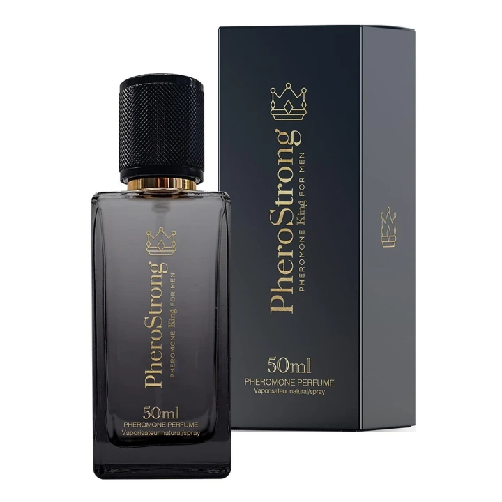 Perfumy męskie PheroStrong King 50ml - drzewno-aromatyczny, z feromonami, intensywny zapach