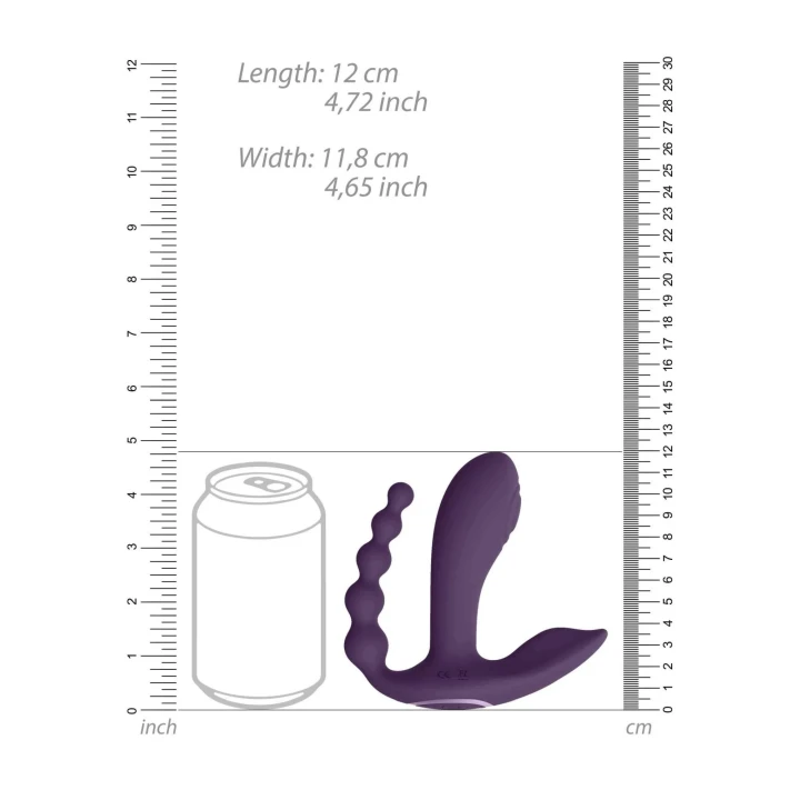 Wibrator stymulujący KATA - 3 silniki, 10 trybów, wodoodporny silikon medyczny