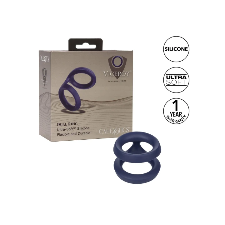 Pierścień erekcyjny Viceroy Dual, silikon, średnica 3.25 cm, wodoodporny